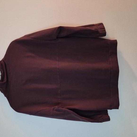 Varley Warwick Chocolate Plum Funnel Neck Side Zip Drawstring Oversized Small - Picture 3 of 9